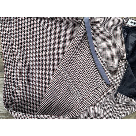 Essentiel Antwerp Houndstooth Rainger Pencil Skirt Side Zip Slit Plaid 36 / 4 - Picture 9 of 9